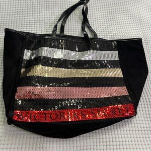 Victorias Secret Multicolored Sequin Tote